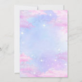 In haar verjaardag tijdperk verjaardagsfeestuitnod kaart (Achterkant)