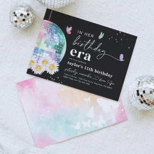 In haar verjaardagstijd uitnodiging