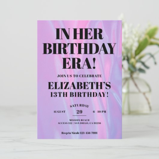 In haar verjaardagstijdperk elk tijdperk verjaarda kaart (Staand voorkant)