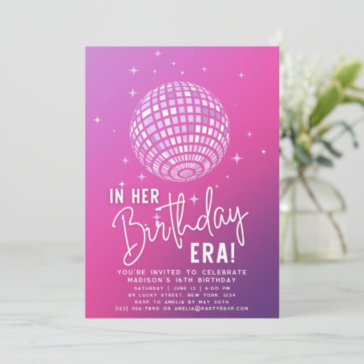 In haar verjaardagstijdperk, Era Party, Eras Party Kaart (Staand voorkant)