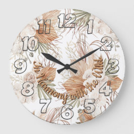 In Harmony with the Wild Wall Clock | Boho Decor Grote Klok