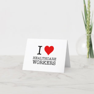 In Hart Gezondheidszorg Werknemers Gepersonaliseer Bedankkaart