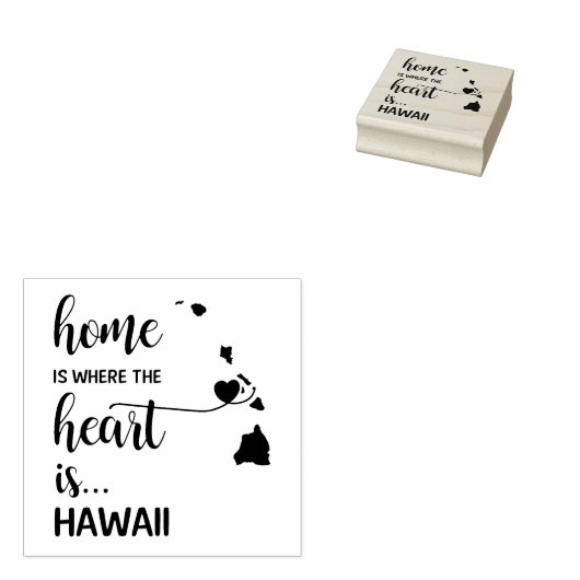 In Hawaï is het hart daar Rubberstempel (Gestempeld)