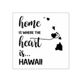 In Hawaï is het hart daar Rubberstempel (Afrduk)