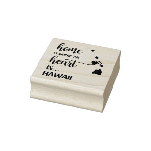 In Hawaï is het hart daar Rubberstempel