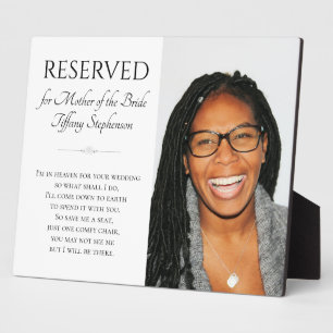 In Heaven Moeder van Bride Photo Memorial Wedding Fotoplaat