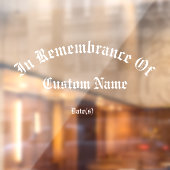 In Herdenking Tribute Giant Raamsticker (Vel 2)