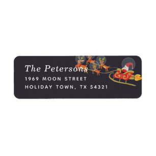 In het adres van de Kerstmis van Orbit Etiket