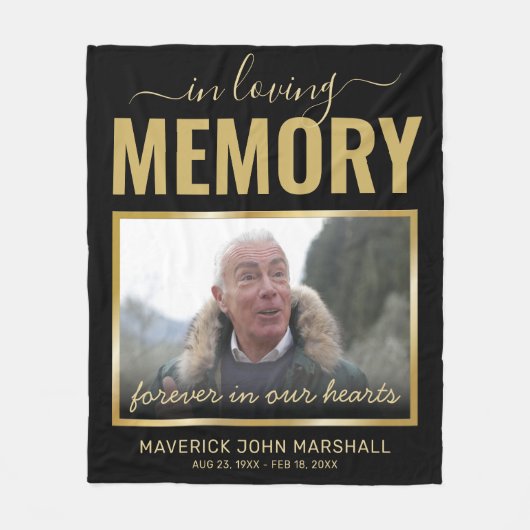 In het Afbeelding Memory Memorial Fleece Blanket (Voorkant)