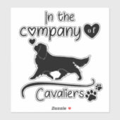 In het bedrijf Cavaliers Sticker (Vel)