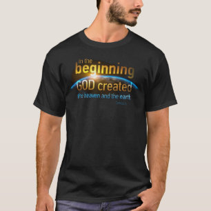 In het begin Creëer de GOD Christelijke Faith Ver T-shirt