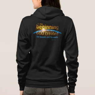 In het begin Creëer de GOD Christelijke Faith Vers Hoodie