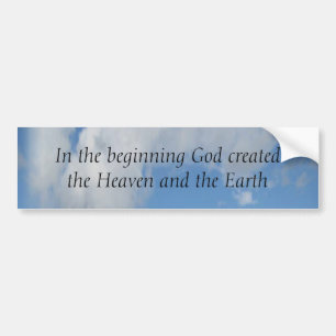 In het begin Creëer God .... Cloud Bumpersticker