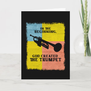 In het begin Creëer God de trumpet Kaart
