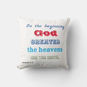 In het begin Creëer God Kussen