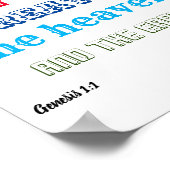 In het begin Creëer God Poster (Hoek)