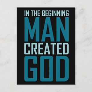 In het begin Creëer het Man God Briefkaart