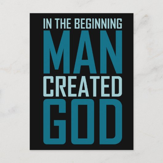 In het begin Creëer het Man God Briefkaart (Voorkant)