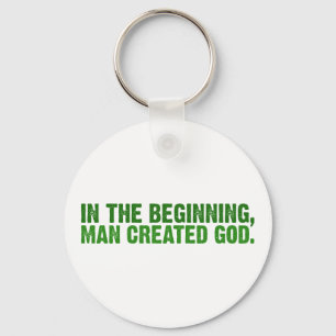 In het begin Creëer Man God Sleutelhanger
