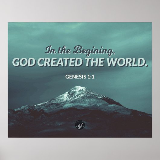 In het begin - Genesis 1:1 Poster (Voorkant)