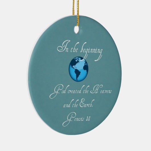 In het begin... keramisch ornament (Rechts)