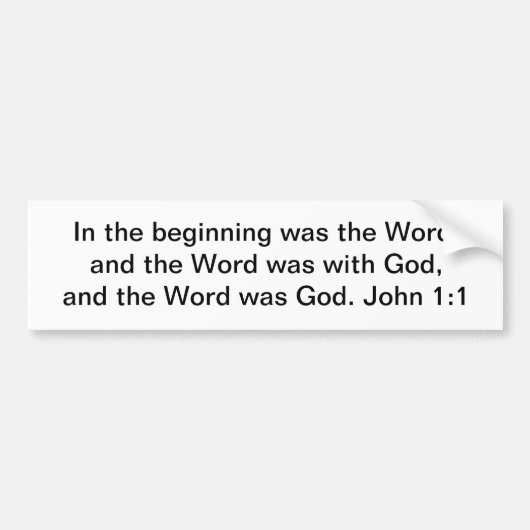 In het begin (NT) Bumpersticker (Voorkant)
