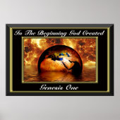 In het begin schiep God Genesis One Bl Fire Poster (Voorkant)