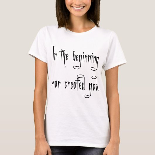 in het begin t-shirt (Voorkant)