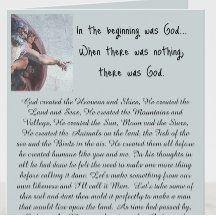 In het begin was God