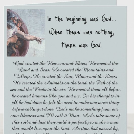 In het begin was God Kaart