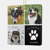 In het Behouden van de Aangepaste Dog Foto Collage Keramisch Ornament (Links)