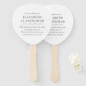 In het belang van het geheugen is het moderne handwaaier (Voorkant en achterkant)