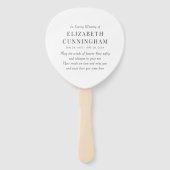 In het belang van het geheugen is het moderne handwaaier (Achterkant)