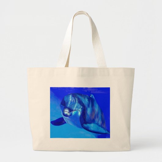 In het blauw grote tote bag (Voorkant)