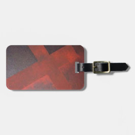 In het bloed gewassen bagagelabel