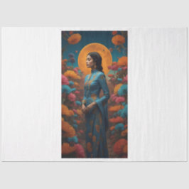 In het bloemenveld decoupage tissue papier