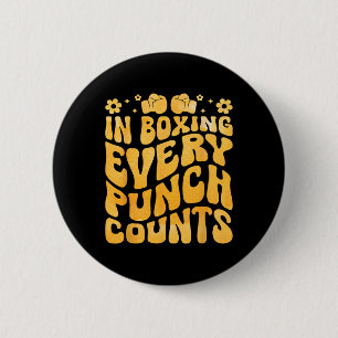 In het boksen telt elke punch de bokser sporter ronde button 5,7 cm