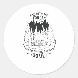 in het bos dat ik ga ronde sticker