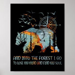 In het bos ga ik mijn geest verliezen en zoeken poster