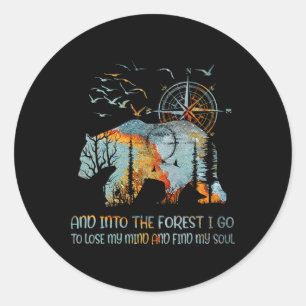 In het bos ga ik mijn geest verliezen en zoeken ronde sticker