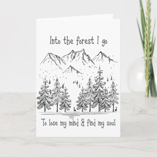 In het bos ga ik mijn geest verliezen, mijn soep z kaart (Voorkant)