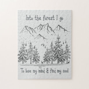 In het bos ga ik mijn geest verliezen, mijn soep z legpuzzel