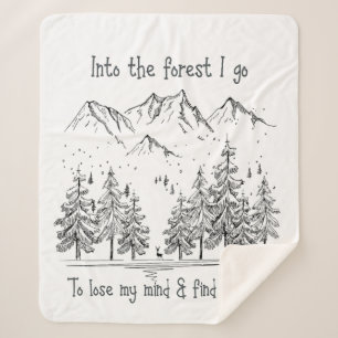In het bos ga ik mijn Inspirerend verliezen Sherpa Deken