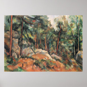 In het bos - Paul Cezanne - c1898 Poster