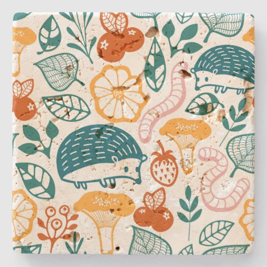 In het bos stenen onderzetter (Voorkant)