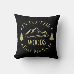 In het bos Wandel Wandelaar cadeau Kussen