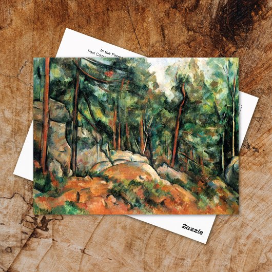 In het boslandschap Paul Cezanne Briefkaart