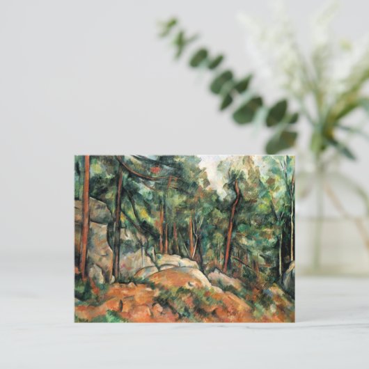 In het boslandschap Paul Cezanne Briefkaart (Staand voorkant)