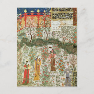 In het Briefkaart van de tuin