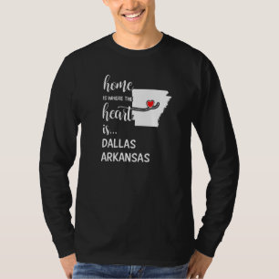 In het centrum ligt Dallas County Arkansas T-shirt
